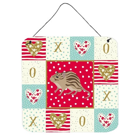 Carolines Treasures 6 x 6 in. Zebra Mouse Love Wall or Door Hanging Prints CK5455DS66